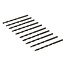 Silverline Metaalboor HSS-R staal rolgewalst - 3,0 mm - zwart - 10 stuks - 118° punt - voor metaal, kunststof en hout