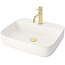 REA Luxe wastafelkraan - goud - laag model - messing - 165 mm hoog