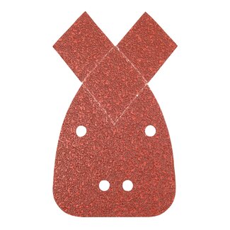 Silverline Delta schuurvellen aluminiumoxide - klittenband korrel 40 grof - 140 mm - roodbruin - 10 stuks voor delta schuurmachine