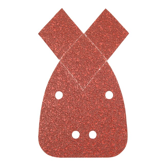 Silverline Delta schuurvellen aluminiumoxide - klittenband korrel 40 grof - 140 mm - roodbruin - 10 stuks voor delta schuurmachine