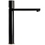 REA Hoog model wastafelkraan - mat zwart en goud - luxe design - messing - 310 mm hoogte