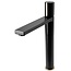 REA Hoog model wastafelkraan - mat zwart en goud - luxe design - messing - 310 mm hoogte