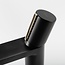 REA Hoog model wastafelkraan - mat zwart en goud - luxe design - messing - 310 mm hoogte