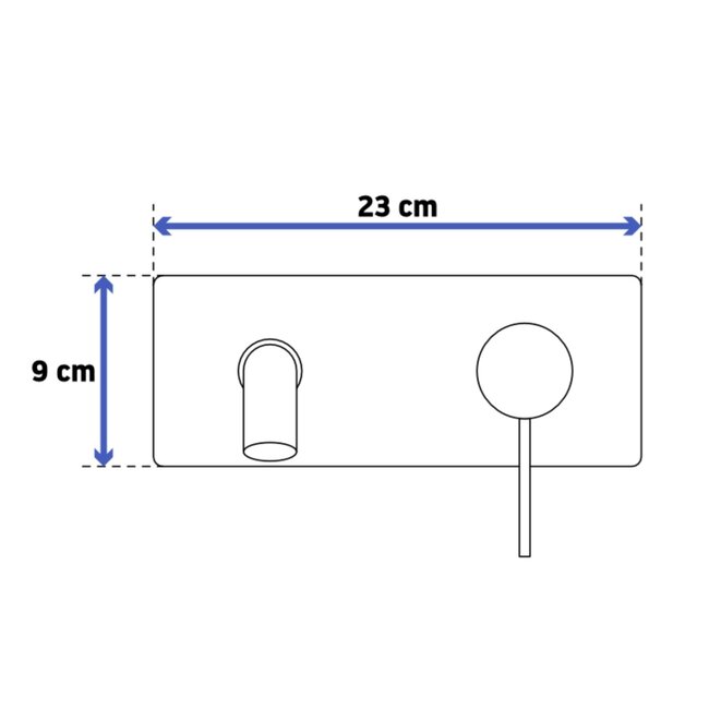 REA Inbouw wastafelmengkraan - eengreeps - goud - messing - 20 cm uitloop