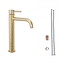 REA Hoog model wastafelkraan - glans goud - luxe uitstraling - messing - eengreeps - 280 mm hoogte