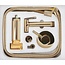 REA Inbouw bidetkraan set - goud - messing - luxe en hygiëne