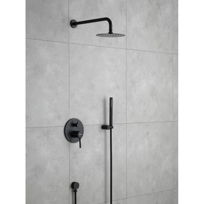 REA Inbouw regendouche - mat zwart - 30 cm - luxe douche-ervaring