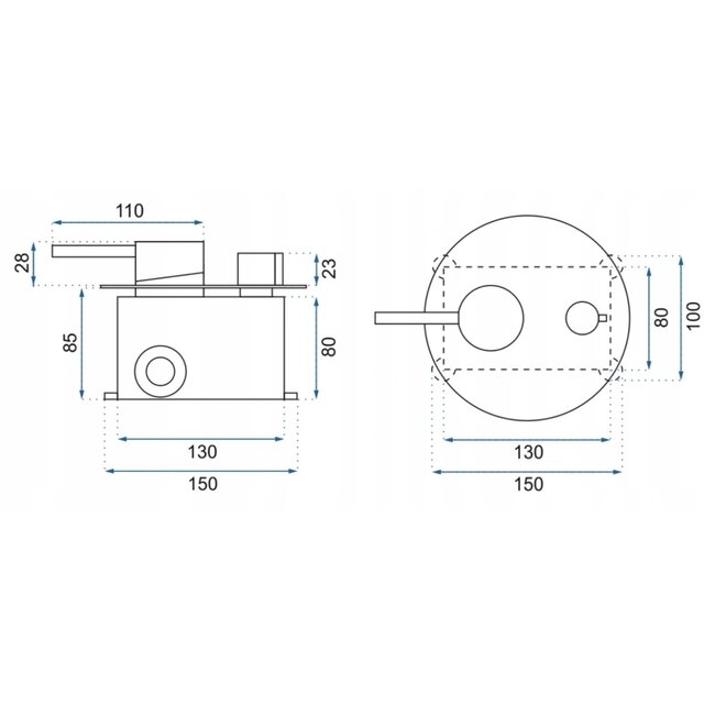 REA Inbouw regendouche - mat zwart - 30 cm - luxe douche-ervaring