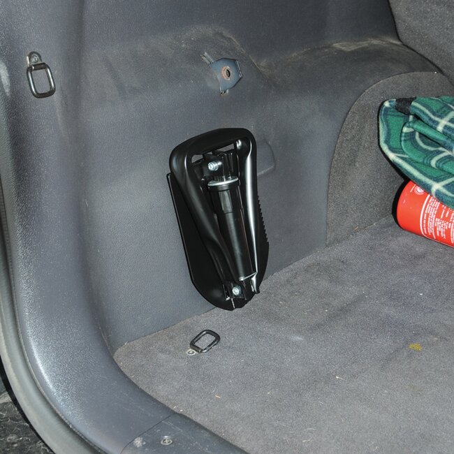 Silverline Opvouwbare tuinschop - staal - met draagzak - 580 mm totaal, 235 mm opgevouwen - zwart - voor graven, tuin en kamperen