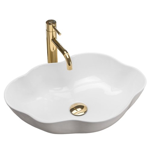 REA Pearl Opzetwastafel - Waskom - 51.5 x 37.5 x 13.5 cm - Glans Wit REA Pearl Opzetwastafel - Waskom - 51.5 x 37.5 x 13.5 cm - Glans Wit