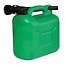 Silverline brandstof jerrycan - kunststof - flexibele schenktuit, lekvrij - 5 liter - groen - voor auto, garage en werkplaats