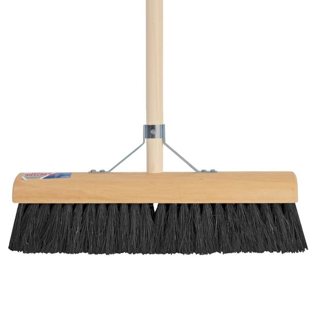 Talen Tools Zaalveger Zwart 40 cm met 150 cm Steel - Perfect voor Gladde Vloeren