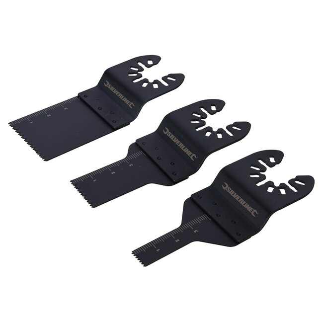 Silverline Multitool zaagbladen set - HCS - 10, 20, 34 mm - voor zachthout en gipsplaten