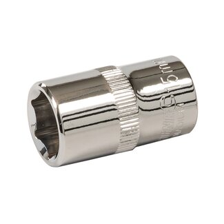 Silverline dopsleuteldop zeskant 15 mm - chroom-vanadiumstaal - 1/2 inch opname - roestbestendig zilver - voor moeren en bouten