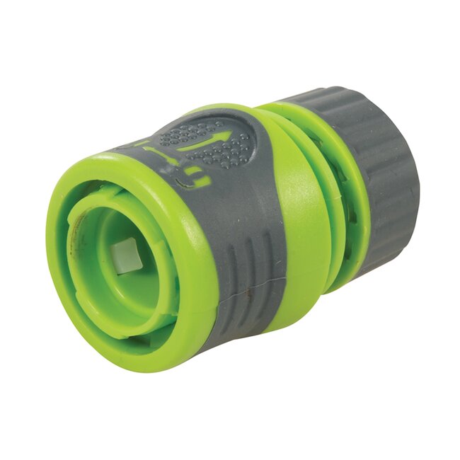 Silverline Slangkoppeling - snelkoppeling vrouwelijk 1/2 inch voor tuinbewatering - ABS-kunststof met softgrip TPR - lekvrij