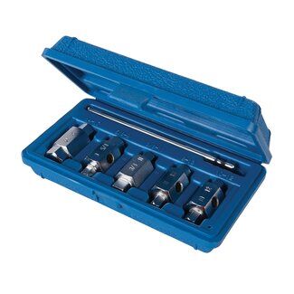 Silverline Carterplug sleutelset - dubbelzijdig - gehard staal - 6-delig