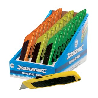Silverline Felgekleurd intrekbaar stanleymes - aluminium - heavy-duty staal - 24 stuks