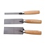 Silverline Pleistertroffel set - 3 delig - 13, 38 en 51 mm - gehard carbon staal - houten handvaten
