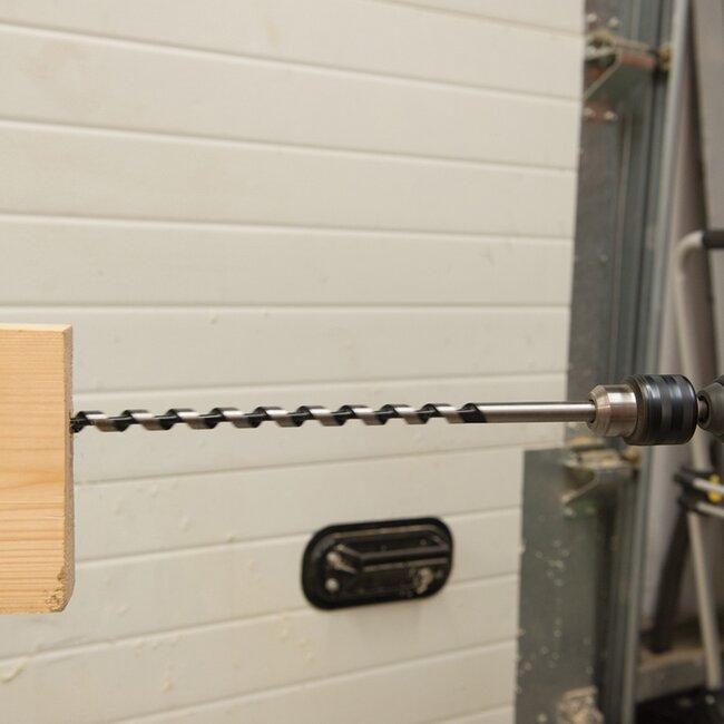 Silverline Lange slangenborenset - gehard koolstofstaal - snel en precies boren - Ø 8-24 mm, 600 mm - zwart - 4-delig - diepboren