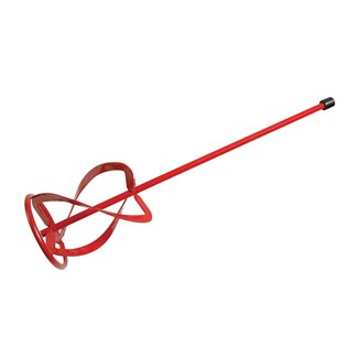 Silverline mengstaaf verfmixer - staal - diameter 14 cm, lengte 60 cm - geverfd - voor mengen van verf, gips, cement en mortel