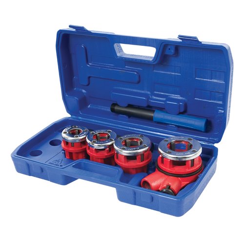 Silverline Pijpdraad Snijder Set Ø 13, 19, 25 en 32 mm in Opbergkoffer - 5 delig Silverline Pijpdraad Snijder Set Ø 13, 19, 25 en 32 mm in Opbergkoffer - 5 delig