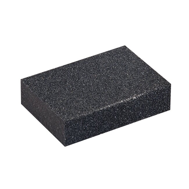 Silverline schuim schuurblok - siliciumcarbide - nat- en droogschuren, medium en grof - 70 x 100 x 25 mm - grijs - vlak en gevormd