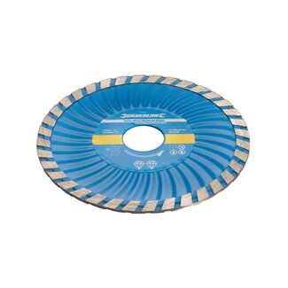 Silverline Diamant Turbo Wave Snijschijf - Doorslijpschijf - Ø 115 mm - Asgat 22.23 mm - Gesloten Velg