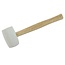 Silverline Hamer met wit rubberen kop - 680 gram - hardhouten schacht - zachte slagen