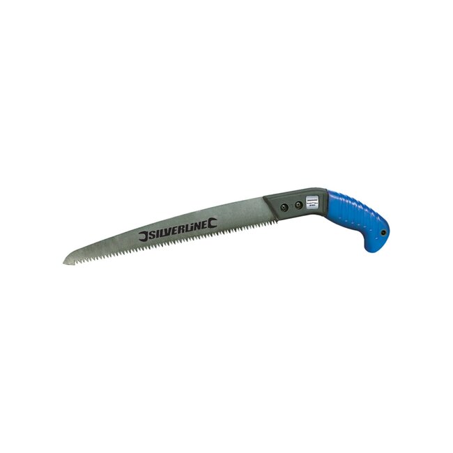 Silverline Snoeizaag - gehard staal - met beschermhoes en riemclip - 45 cm blad - ergonomische greep - voor takken en vers hout