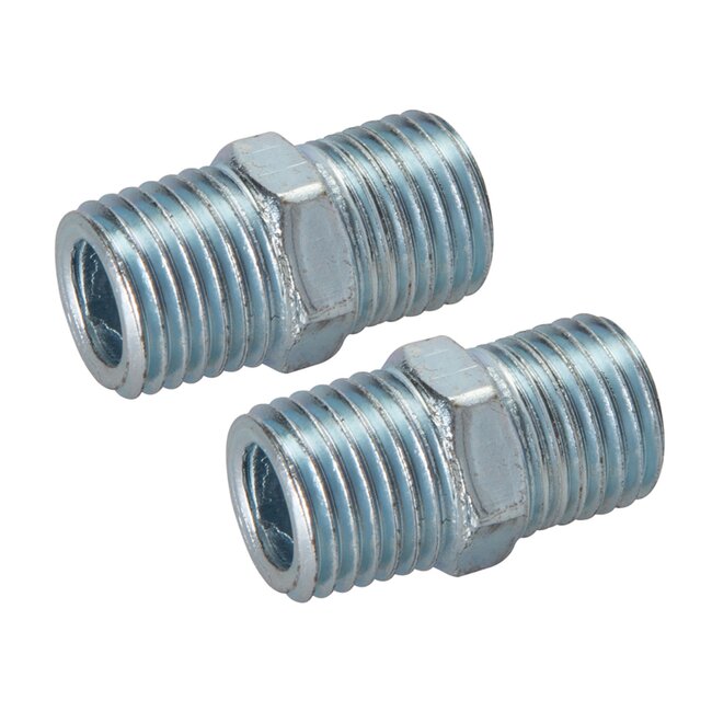 Silverline Luchtslang Borstnippel - 1/4 inch BSPT - 2 stuks