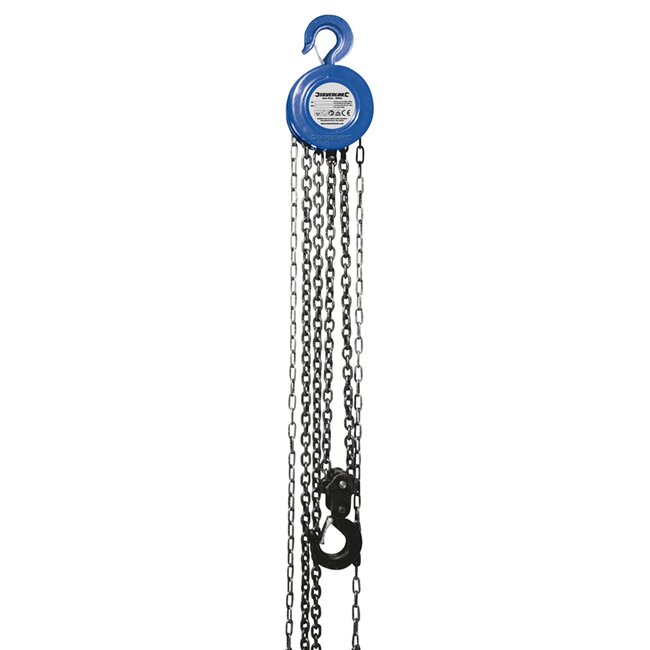 Silverline Handtakel - 2000 kg - 3 meter hijshoogte - Compact en lichtgewicht - Gegalvaniseerde kettingen