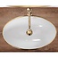 REA Pamela Opzetwastafel - Waskom - 53 x 33 x 15 cm - Glans Wit - Goud