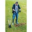 Silverline Grondboor staal 127 mm - lengte 1100 mm - T-handgreep en smalle punt - voor palen, hekwerk en bomen in de tuin