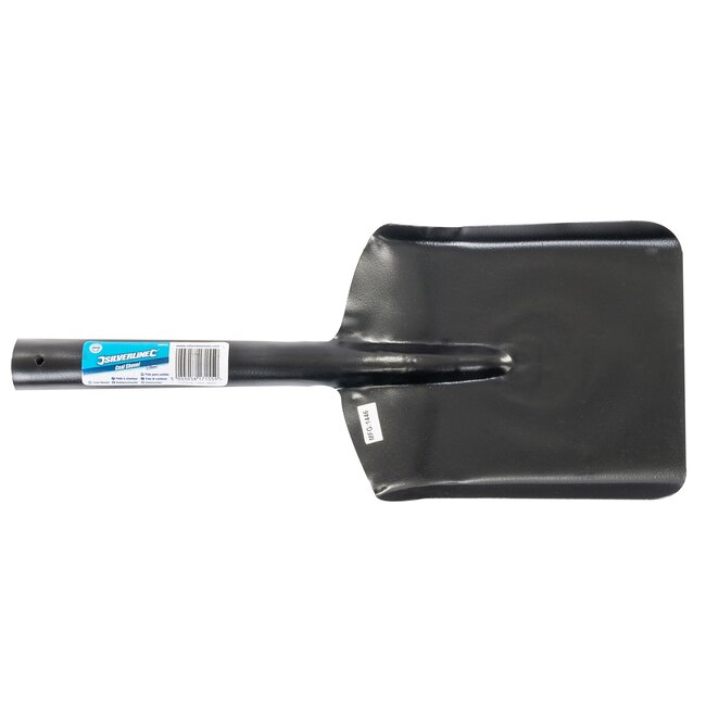 Silverline kolenschep bladbreedte 170 mm - staal - poedergecoat - verhoogde schouders tegen morsen - zwart - voor barbecue en haard