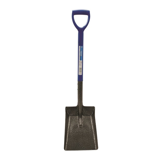 Silverline ballastschop - staal met epoxycoating - vierkant blad 31 x 24 cm - 68 cm - grijs - met steel - voor zand, aarde en grind