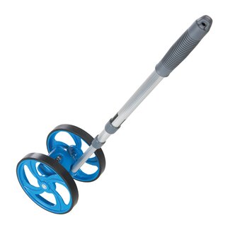 Silverline Mini meetwiel - telescopische steel - analoog display - 0-9999,9 meter - inklapbaar - met draagtas