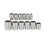 Silverline dopsleutelset - gehard chroom-vanadiumstaal - 1/4-1/2 inch - chroom - 90-delig - met ratels, koffer - auto