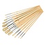 Silverline Ronde penselen set - pure haren - houten handvaten - 12 stuks
