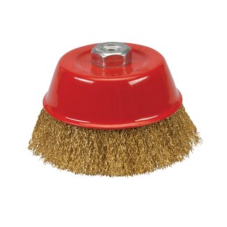 Silverline komborstel - gegolfd staaldraad - roest verwijderen, ontbramen, lasvoorbereiding - 125 mm - voor haakse slijper