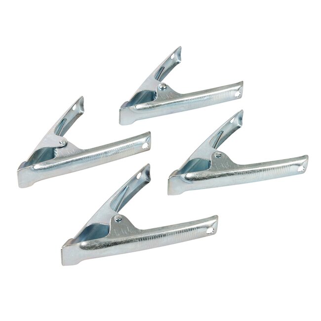 Silverline Veerklemmen - Heavy-Duty - 100 mm - 4 stuks - Staal