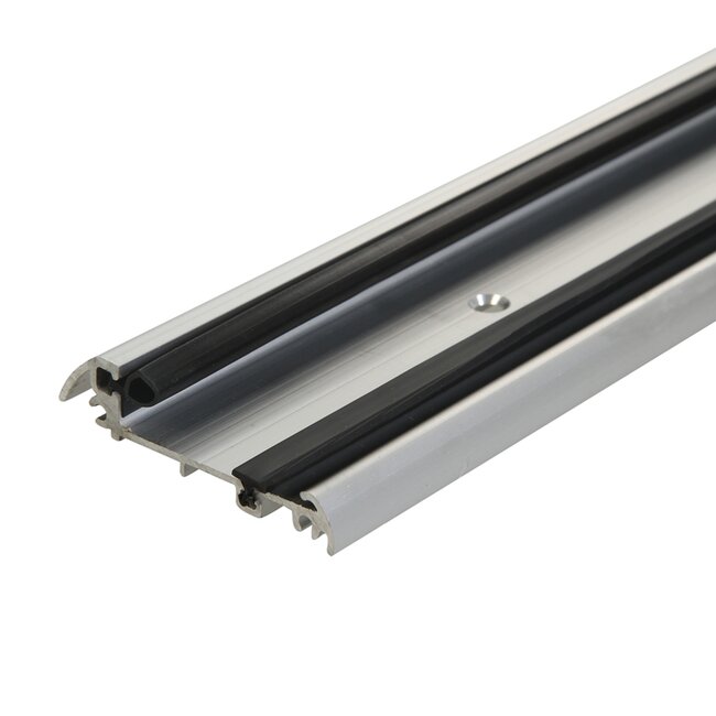 Fixman Tocht- en regenprofiel voor deuren - aluminium - tocht- en regenwering - 91.4 cm x 62 mm - zilverkleurig