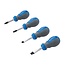 Silverline Compacte schroevendraaierset - soft-grip handvat - 4-delig - chroom vanadium staal