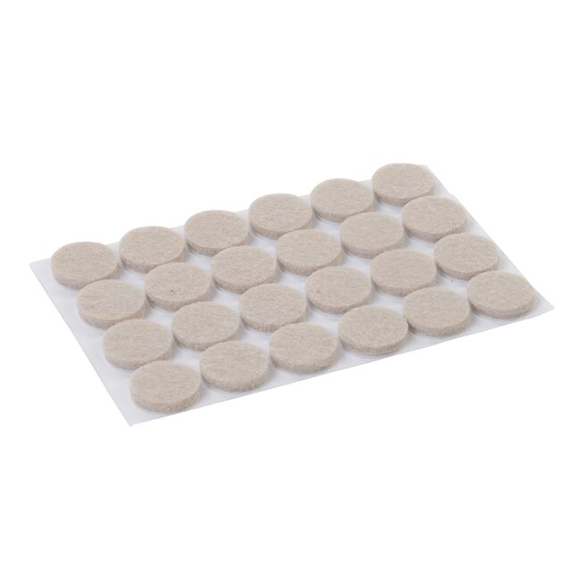 Fixman Zelfklevende viltglijders - rond - 20 mm - 24 stuks