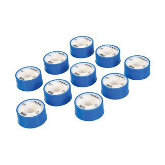 Silverline Teflon Tape Wit PTFE - 19 mm x 12 meter - 10 stuks