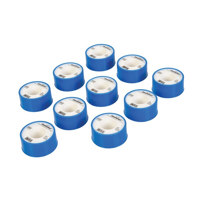 Silverline Teflon Tape Wit PTFE - 19 mm x 12 meter - 10 stuks