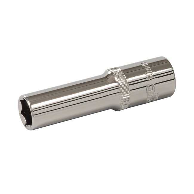 Silverline Diepe 3/8 inch - 6 Tands - Metrische Zeskantdop - 10 mm