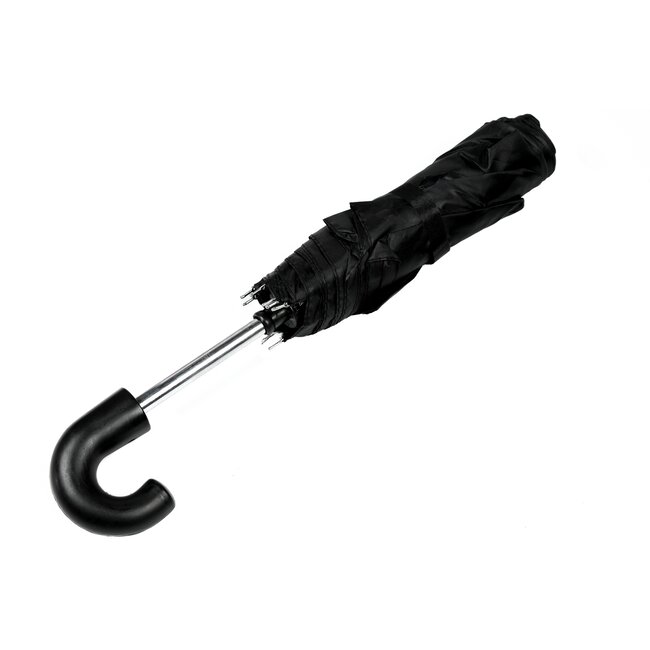 Benson Compacte vouwparaplu - zwart - 95 cm diameter - met opberghoes