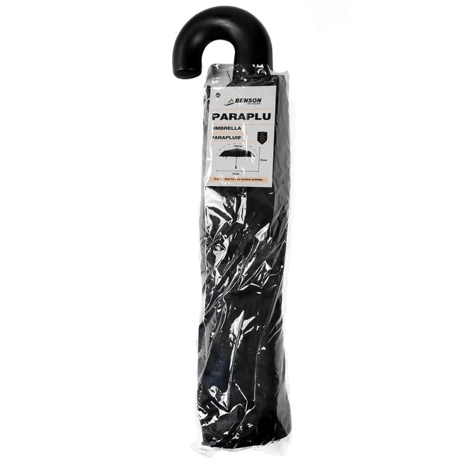 Benson Compacte vouwparaplu - set van 12 - zwart - 95 cm diameter