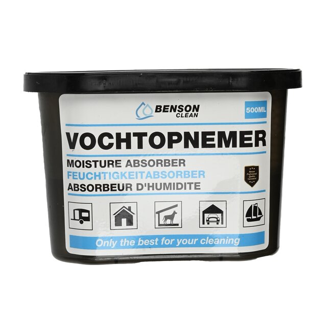 Benson Compacte vochtopnemer - 300 ml - Beschermt tegen schimmel en geurtjes - 15 x 8,5 x 6,2 cm