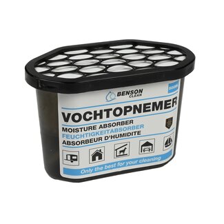 Benson Compacte vochtopnemer - 300 ml - Beschermt tegen schimmel en geurtjes - 15 x 8,5 x 6,2 cm Benson Compacte vochtopnemer - 300 ml - Beschermt tegen schimmel en geurtjes - 15 x 8,5 x 6,2 cm